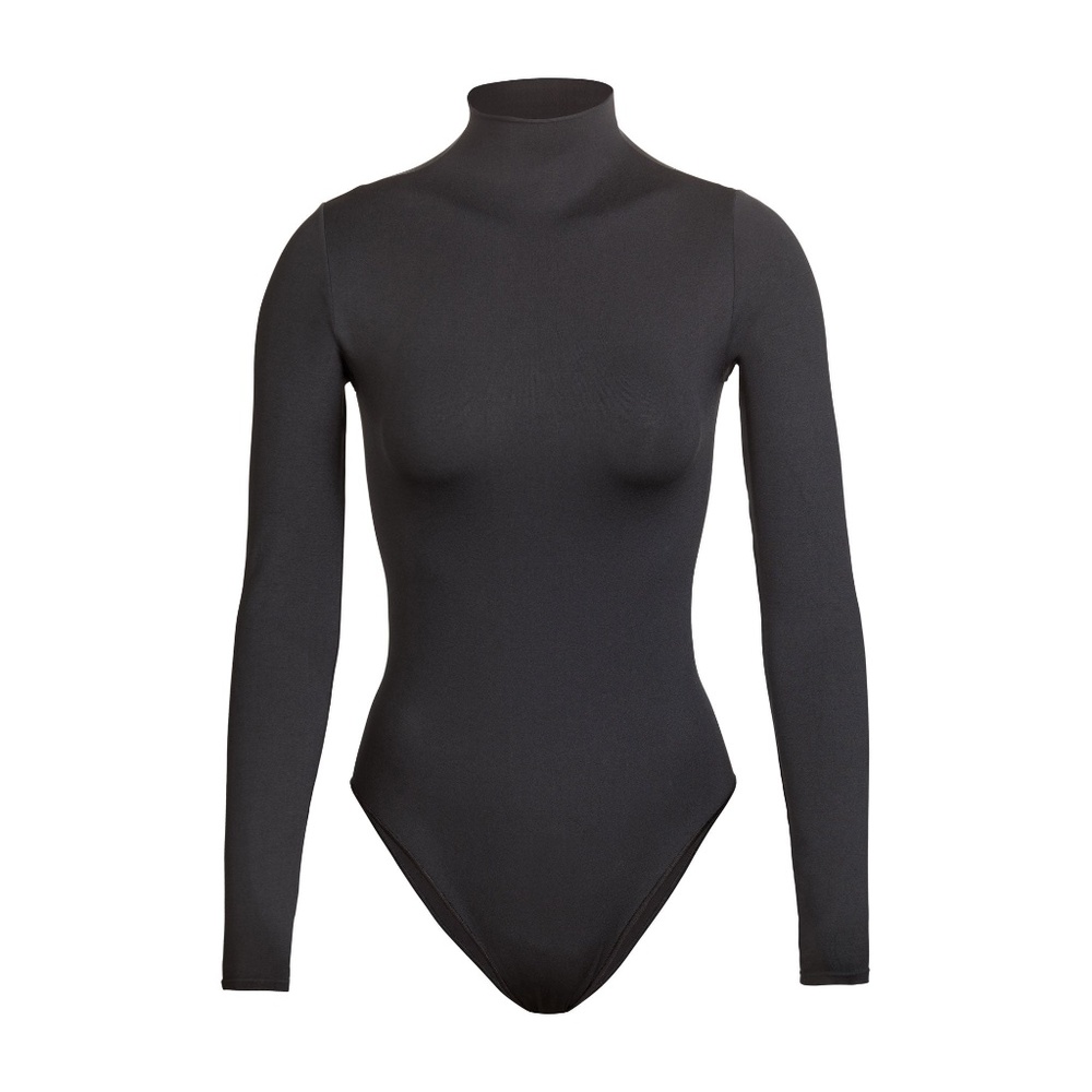 ESSENTIAL MOCK NECK LONG SLEEVE BODYSUIT Size l/xl